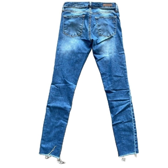 Sz25 Articles of Society Skinny Distressed Raw Hem Denim in Wood Wash VVGUC - Picture 4 of 14